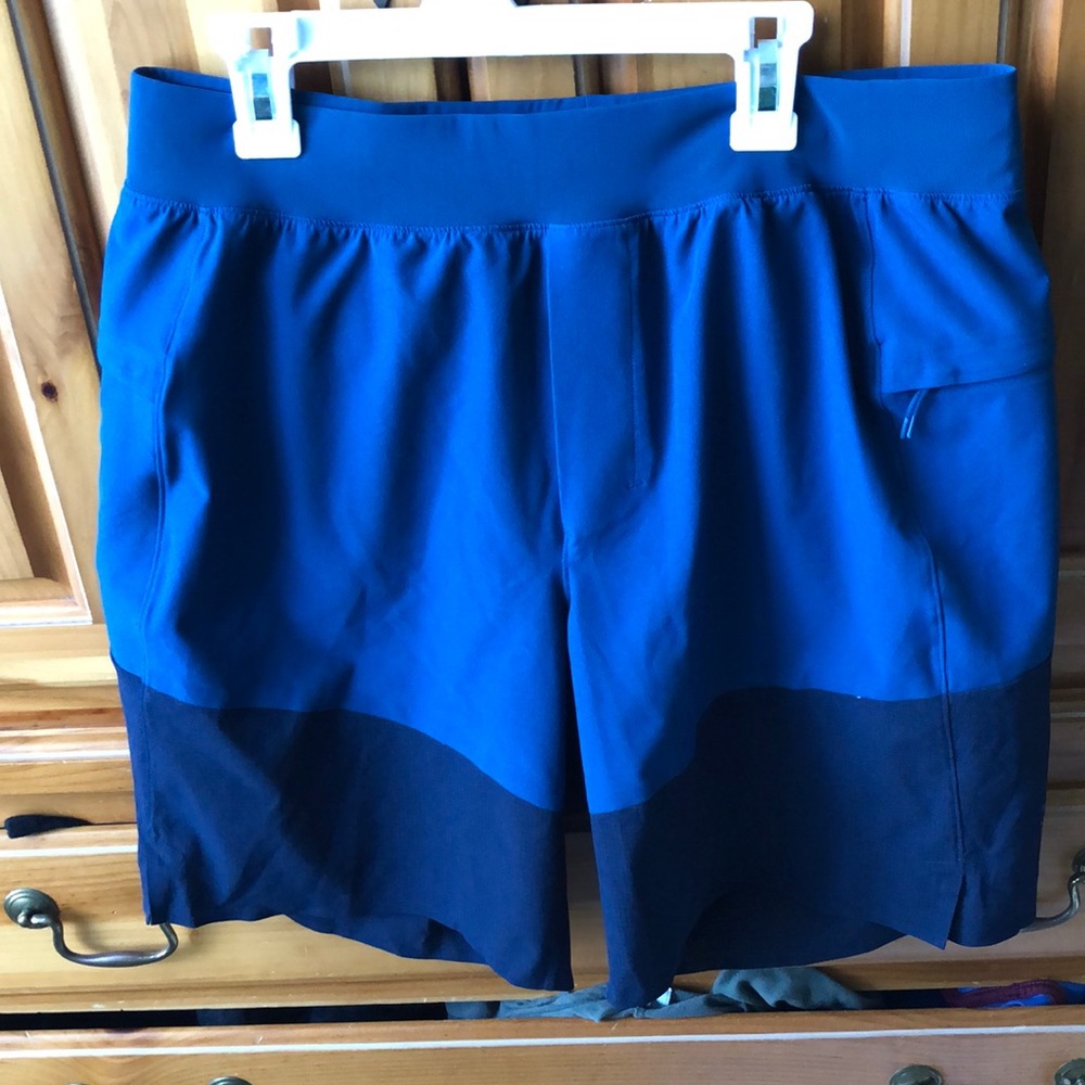lululemon athletica Royal Blue and Black Men's Athletic Shorts